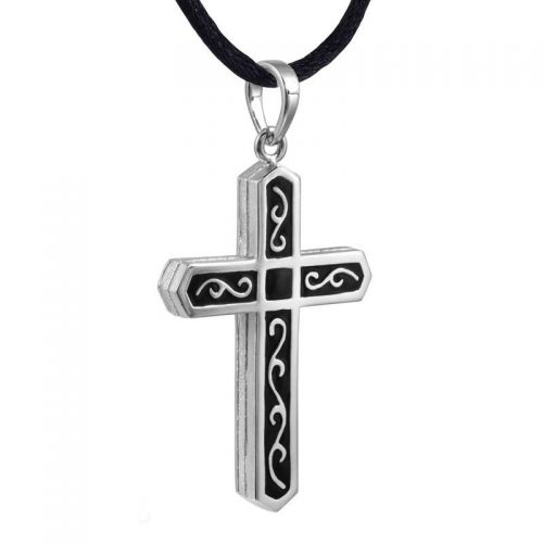 Christian Cross Cremation Pendant - Sterling Silver -  - K16-106-1