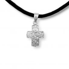 Filigree Cross Cremation Necklace (Holds Ashes) - Sterling Silver