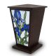 Blue Iris Stained Glass Cremation Urn -  - KL-1002