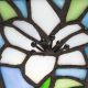 White Lily Stained Glass Cremation Candle Keepsake -  - KL-1004C
