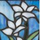 White Lily Stained Glass Medium Cremation Urn -  - KL-1004M