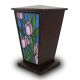 Pink Tulip Stained Glass Cremation Urn -  - KL-1005