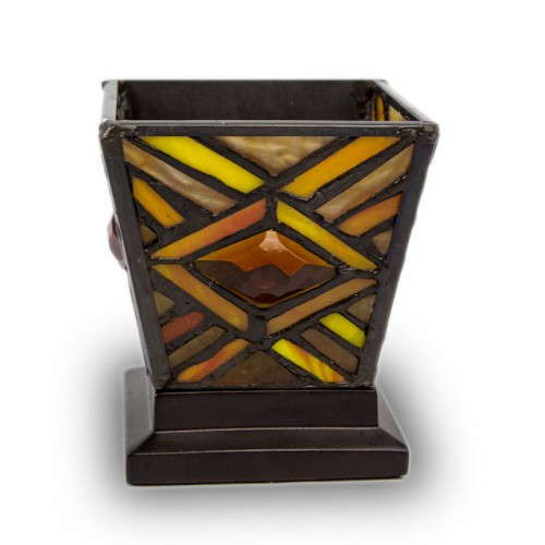 Mission Style Candle Keepsake- Amber -  - KL-M001C