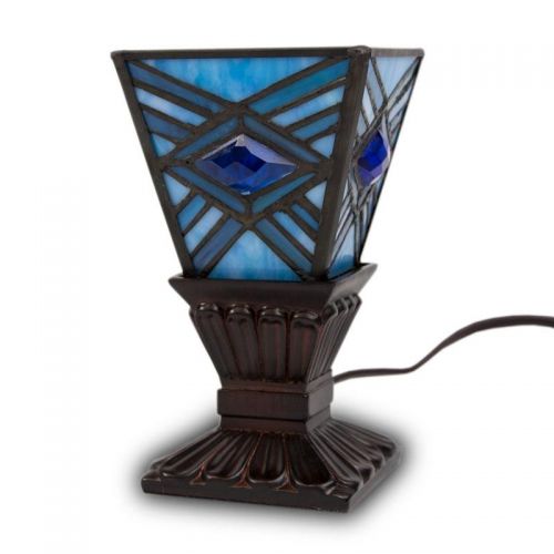 Mission Style Cremation Memory Lamp- Indigo -  - KL-M002G