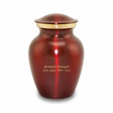 Brass Crimson Pet Cremation Urns - Extra Small