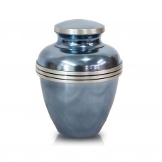 Blue Banded Cremation Urn - Medium