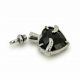 Obsidian Heart Cremation Necklace for Ashes -  - TRU-P0694C