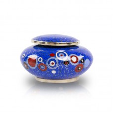 Opulence Blue Geometric Cloisonne Keepsake Urn