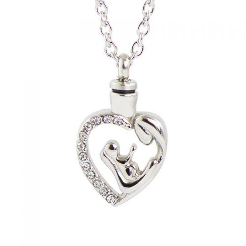 Silver Cremation Pendant - Mother and Child -  - TB-P1305