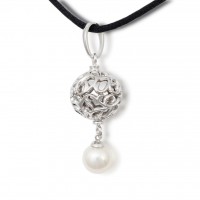 Filigree Pearl Cremation Urn Pendant