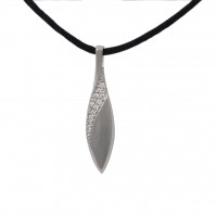 Diamond Tear Drop Cremation Urn Pendant