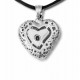 Pierced Heart Cremation Urn Pendant - Sterling Silver -  - P16-014