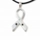 Breast Cancer Ribbon Cremation Pendant - Polished Sterling Silver -  - P16-255-PS
