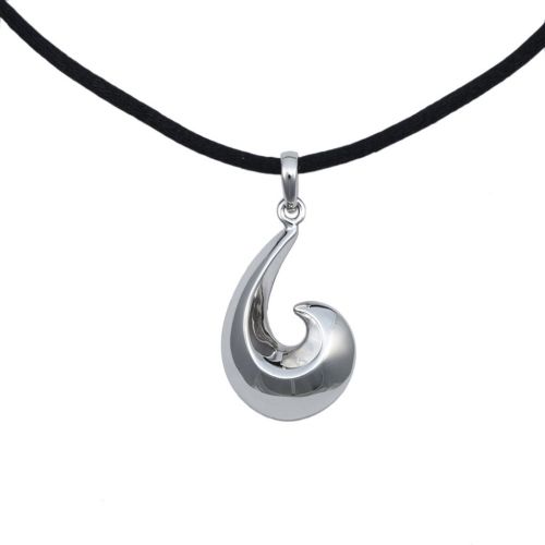 Fish Hook Cremation Pendant - Sterling Silver -  - P16-383