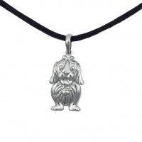Cute Dog Cremation Urn Pendant - Sterling Silver