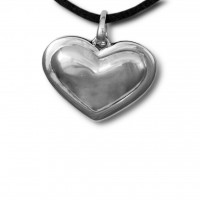 Sterling Silver Heart Cremation Urn Pendant