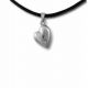 Flowered Heart Cremation Necklace Pendant - Sterling Silver -  - P16-403