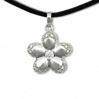 Flower Cremation Urn Pendant - Sterling Silver