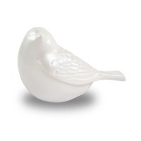 Pearl Songbird Keepsake Brass Cremation Urn (7 Cu. In.)