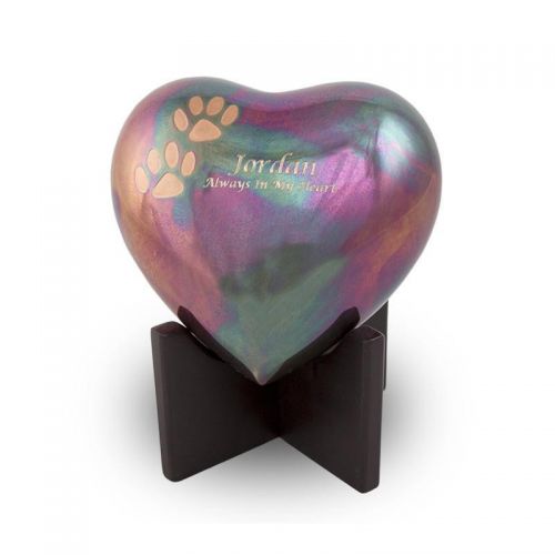 Arielle Heart Pet Urn - Raku -  - 2904H-CMACHS
