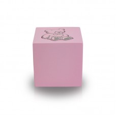 Baby Pink Teddy Bear Infant Cube Urn