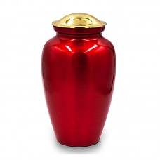 Deep Red Cremation Urn - Large