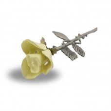 Yellow Rose Stem Cremation Urn Keepsake