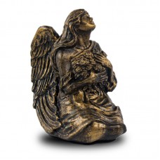 Serenity Angel Cremation Urn Keepsake - Bronze