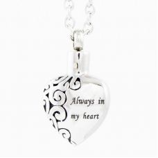 Cremation Urn Necklace - Always In My Heart