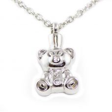 Teddy Bear Cremation Pendant - Stainless Steel
