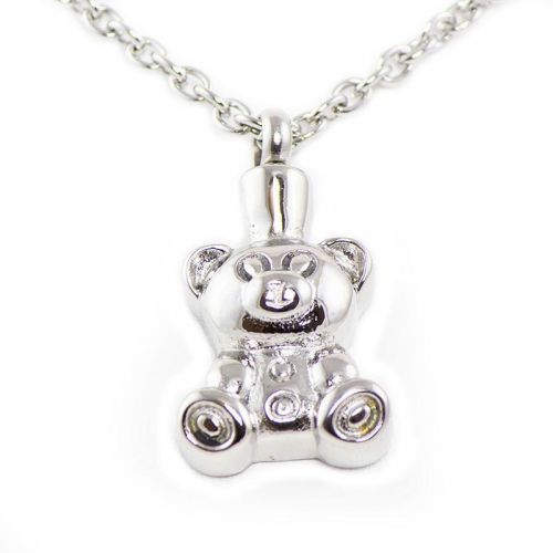 Teddy Bear Cremation Pendant - Stainless Steel -  - TB-P1347