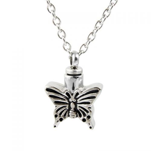 Butterfly Cremation Necklace - Stainless Steel -  - TB-P1394