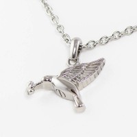 Hummingbird Cremation Urn Necklace - Stainless Steel