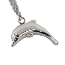 Dolphin Cremation Pendant - Stainless Steel