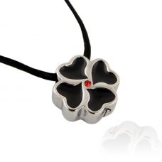 Heart Clover Cremation Pendant - Stainless Steel