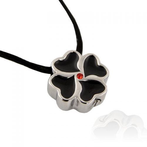 Heart Clover Cremation Pendant - Stainless Steel -  - TKB-P1216