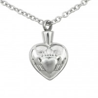 Stainless Steel Claddagh Cremation Urn Pendant