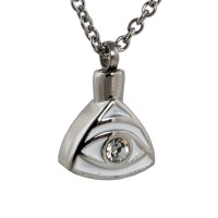 Eye of Providence Cremation Urn Pendant - Stainless Steel