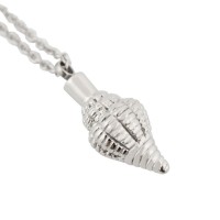 Seashell Cremation Urn Pendant - Stainless Steel