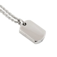 Dog Tag Cremation Urn Pendant - Stainless Steel