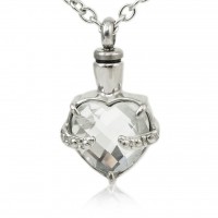 Halcyon Clarity Heart Cremation Urn Necklace