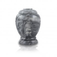 Cloud Gray Marble Cremation Urn- Extra Small