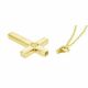 14K Heart In a Cross Gold Keepsake Cremation Chamber Jewelry Necklace -  - 78019