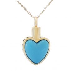 Turquoise Heart Steel Keepsake