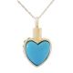 Turquoise Heart Steel Keepsake -  - 22742