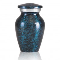 Sky Blue Marbled Pewter Keepsake Cremation Urn