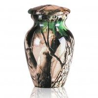 Camouflage Sportsman Brass Keepsake Cremation Urn