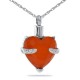 Orange Crystal Heart Steel Keepsakes -  - 33481