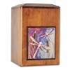 Raku Wood Dragonfly Cremation Urn Raku Wood Dragonfly Cremation Urn