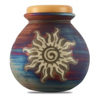 Western Sun Raku Cremation Urn